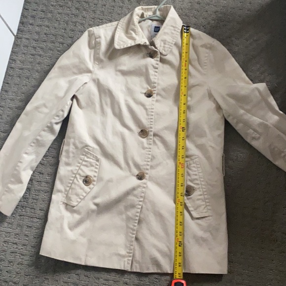 Gap stone coloured hip length coat - Picture 6 of 7